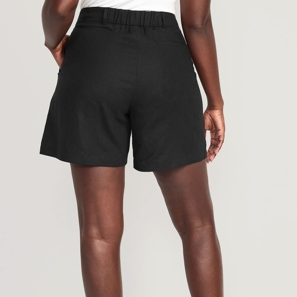 NWT! Extra High-Waisted Taylor Linen-Blend Trouser Shorts -- 6-inch inseam - XL🩵 - Picture 6 of 9